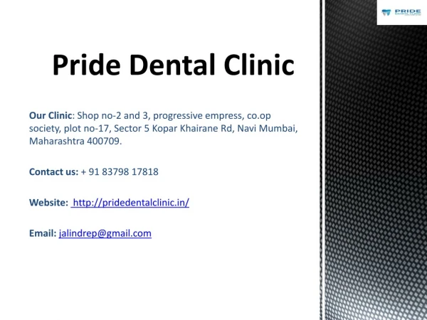 Dental Clinic in Koparkhairane | Pride Dental Clinic