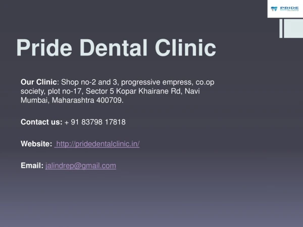 Dental implants in Kopar khairane | Pride Dental Clinic
