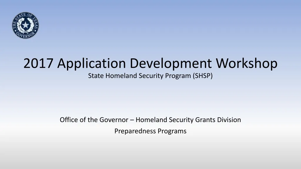 2017 application development workshop state homeland security program shsp