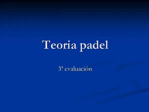 Teoria padel