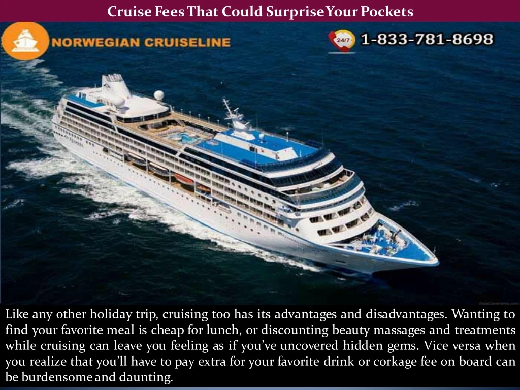 cruise fees that could surprise your pockets