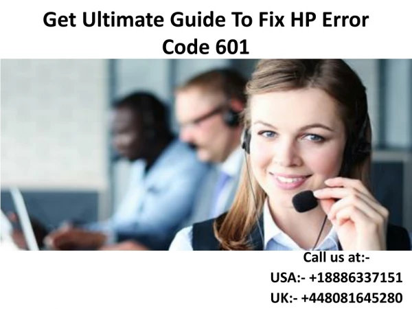 "Get solutions To Fix HP Error Code 601							"