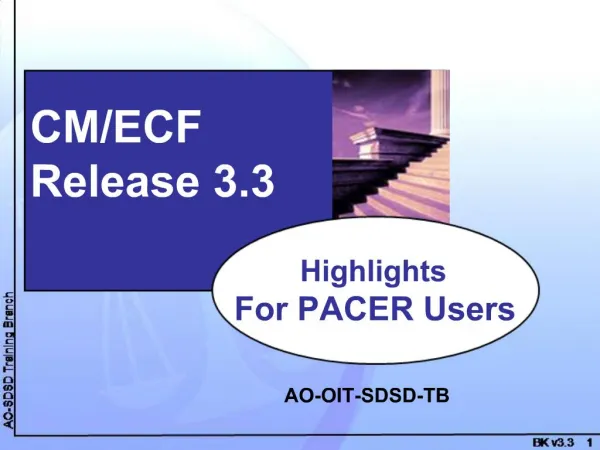 Highlights For PACER Users