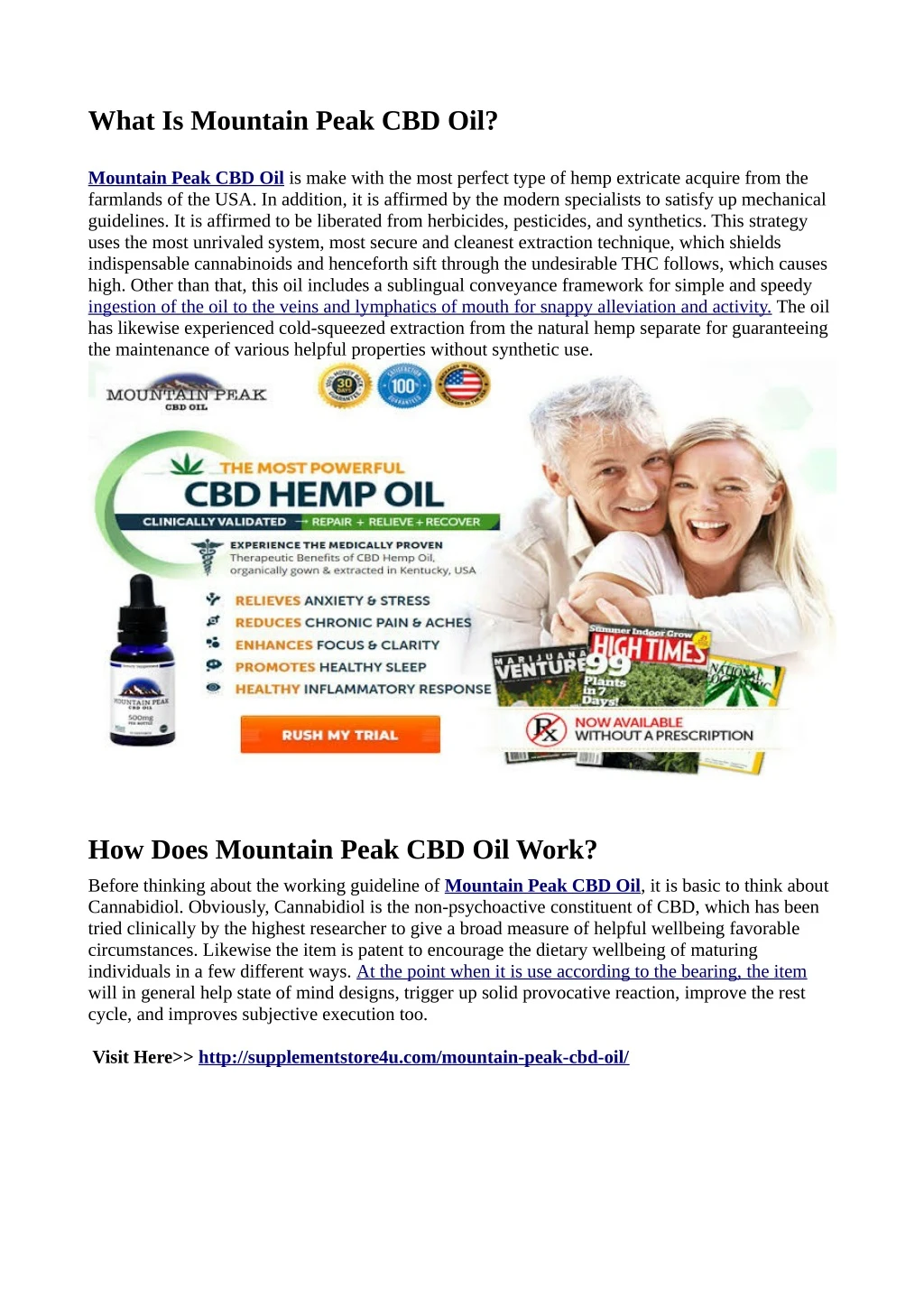 what is mountain peak cbd oil