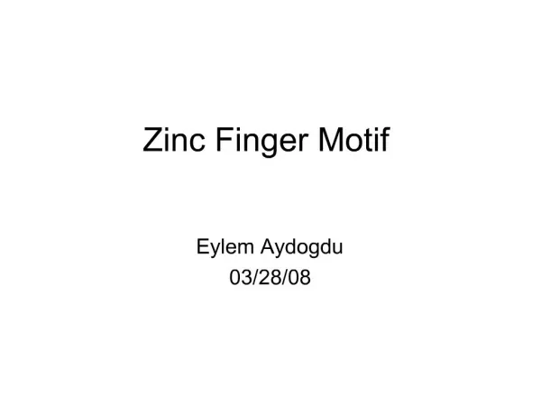 Zinc Finger Motif