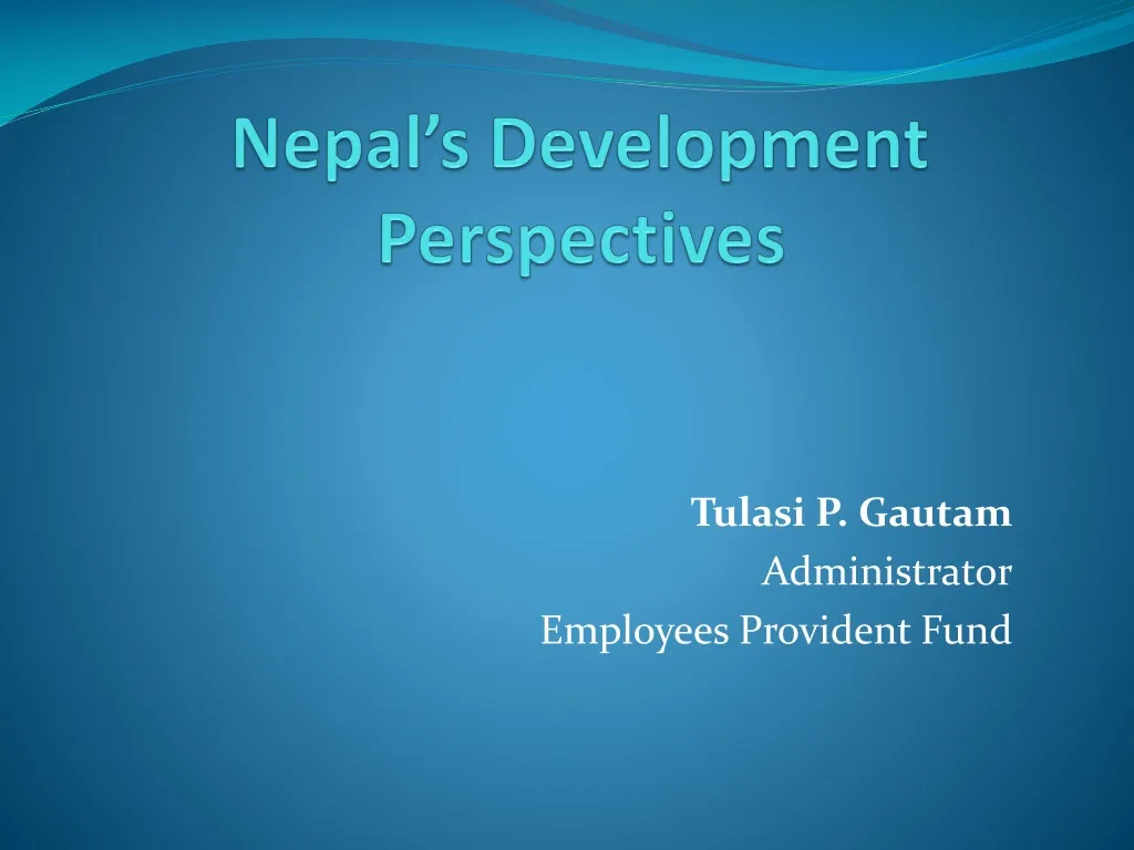 nepal s development perspectives
