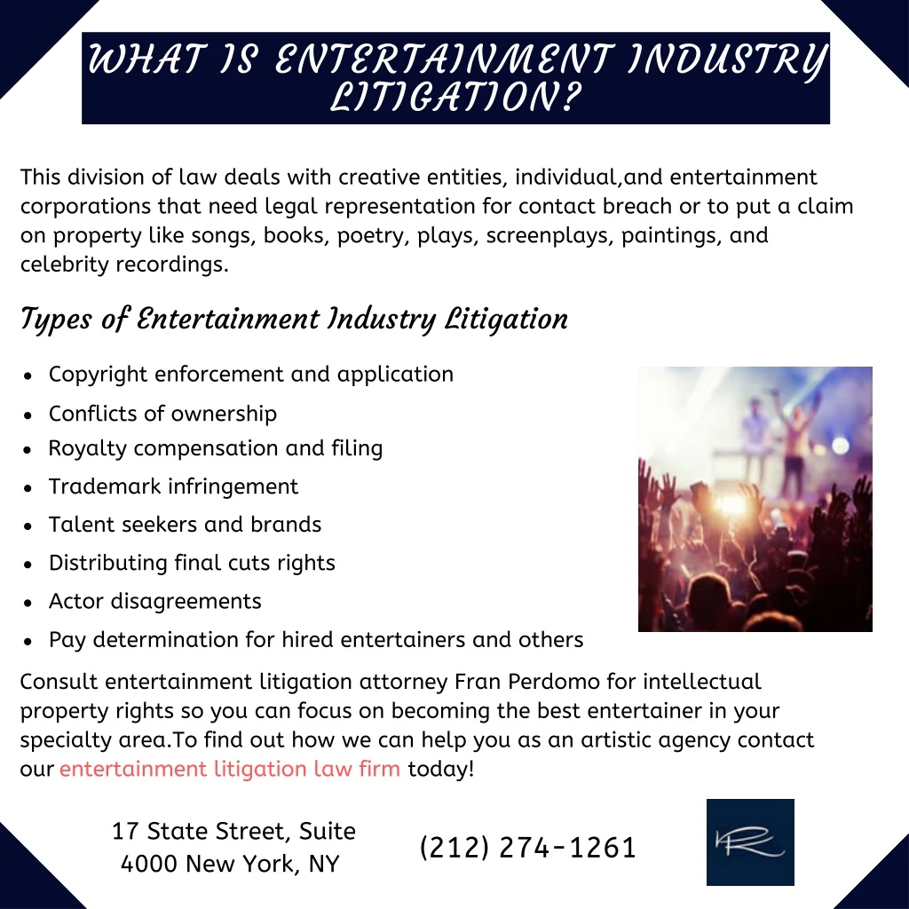 what is entertainment industry litigation