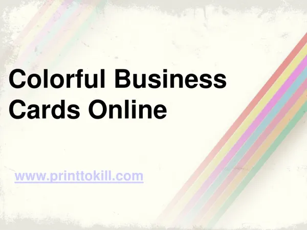 Colorful Business Cards Online
