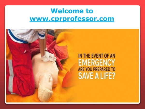 welcome to www cprprofessor com