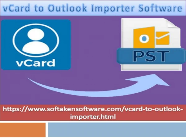 vCard to Outlook Importer Software