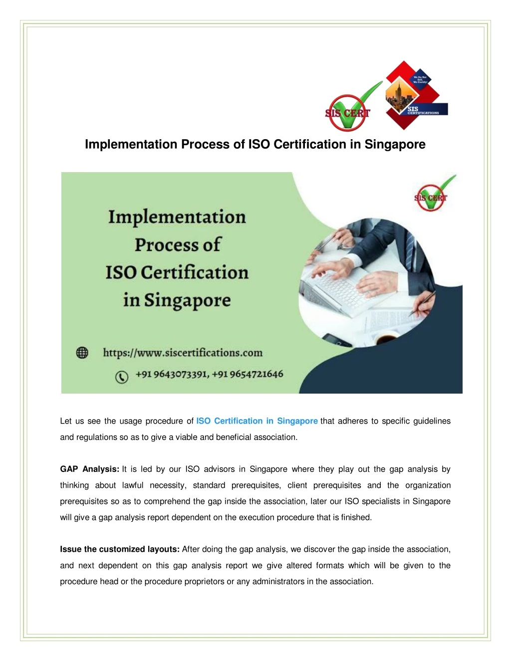 implementation process of iso certification