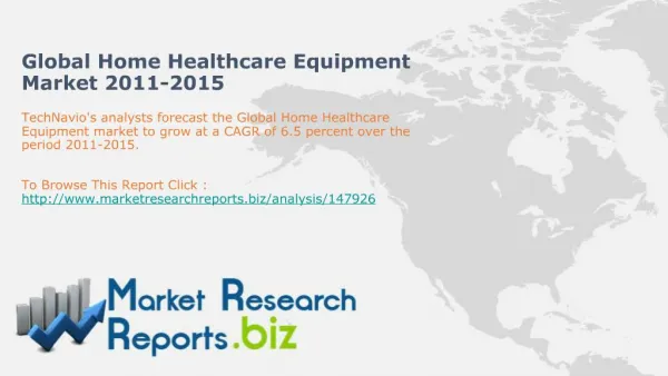 Global Home Healthcare Equipment Market Share 2011-2015