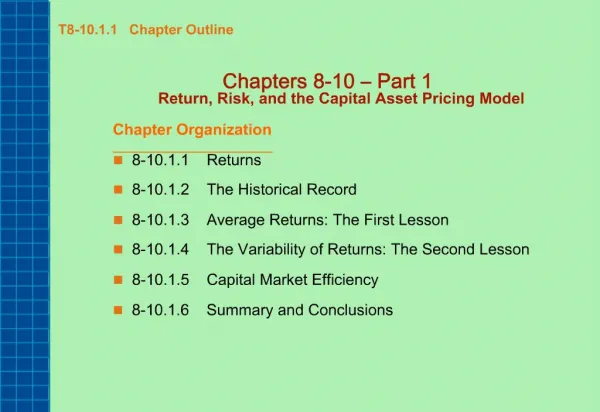 T8-10.1.1 Chapter Outline