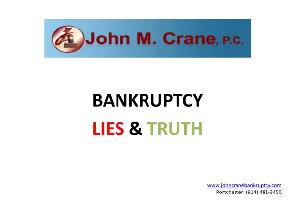 New York Bankruptcy Lies & Truth