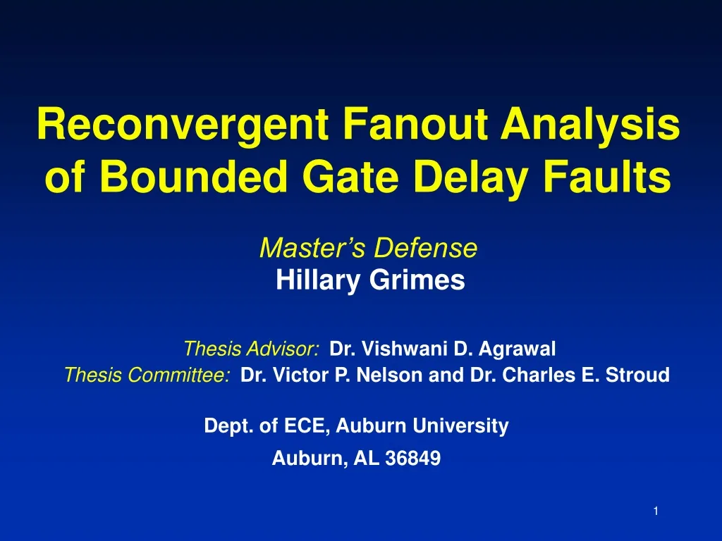 reconvergent fanout analysis of bounded gate