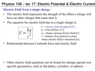 PPT - Physics Electrostatics: Electric Field Diagrams PowerPoint ...