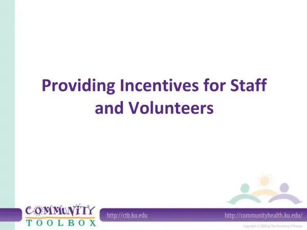 Providing Incentives for Staff and Volunteers