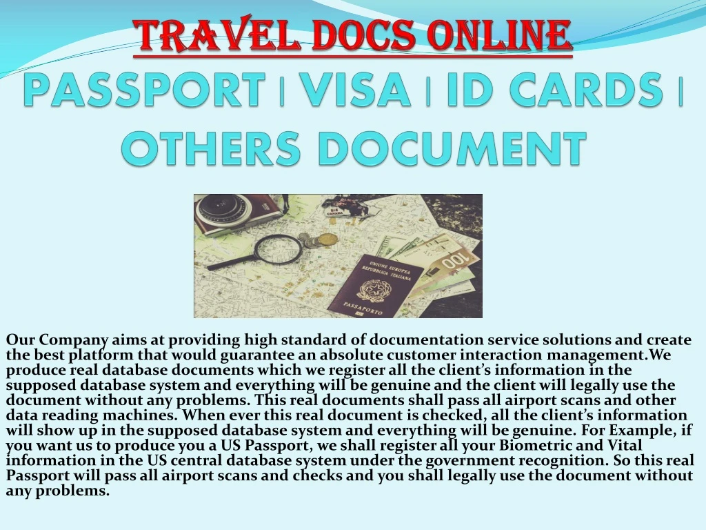 travel docs online passport visa id cards others document