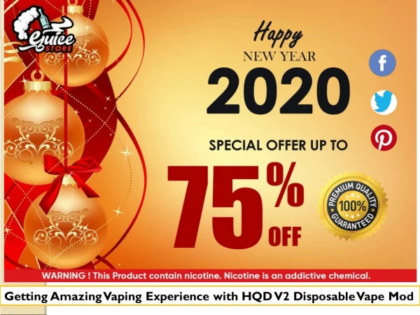Getting Amazing Vaping Experience with HQD V2 Disposable Vape Mod