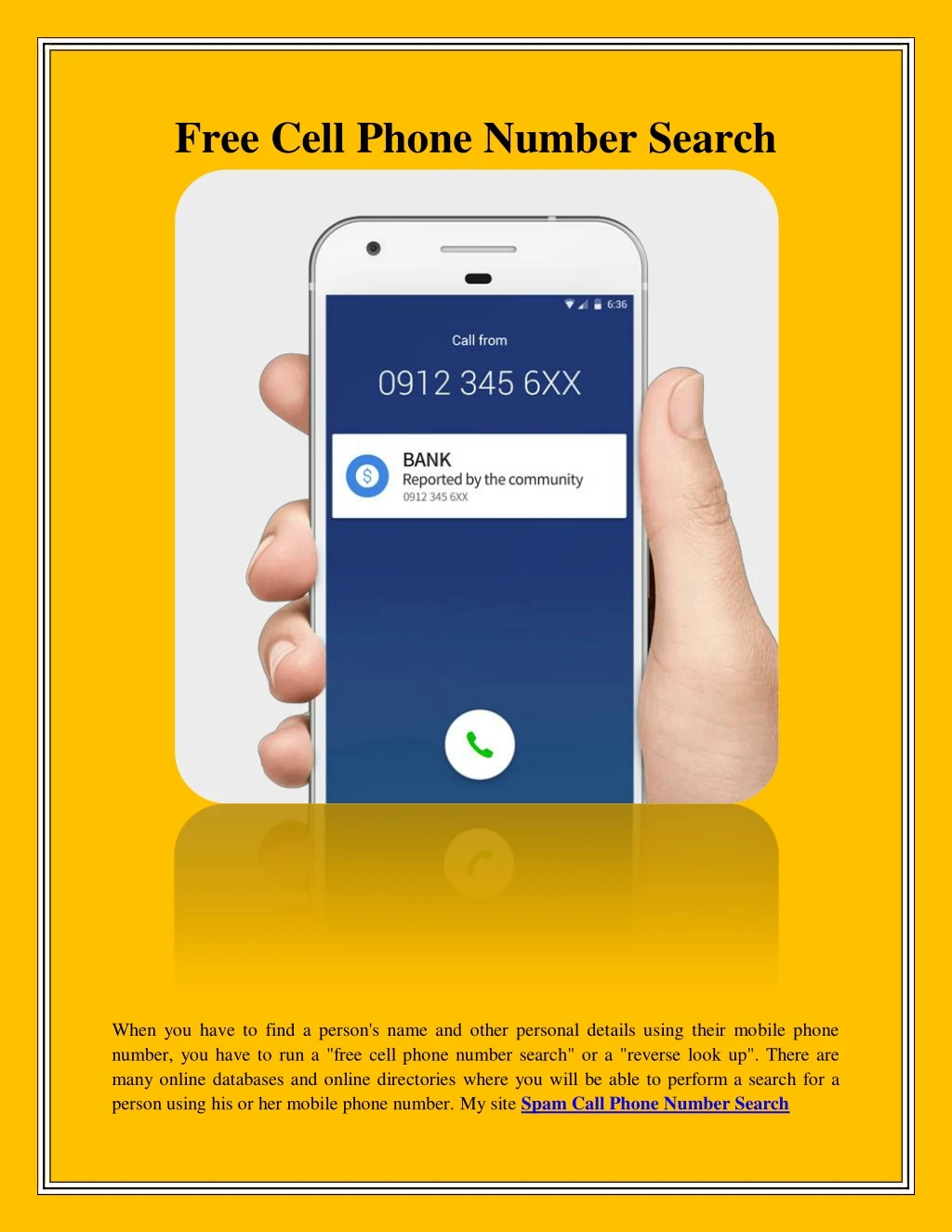 free cell phone number search