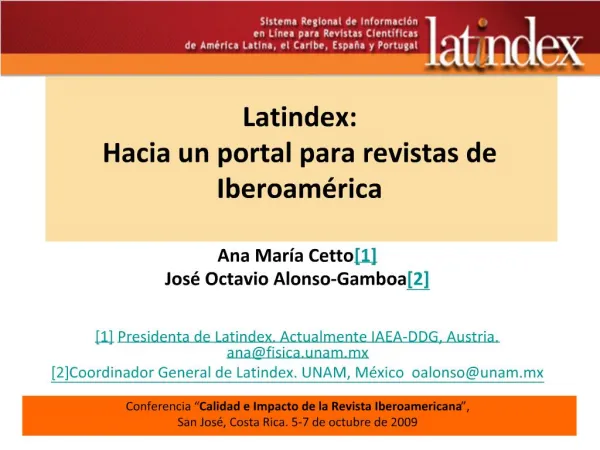 Latindex: Hacia un portal para revistas de Iberoam rica