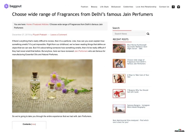 Choose wide range of Fragrances from Delhi’s famous Jain Perfumers