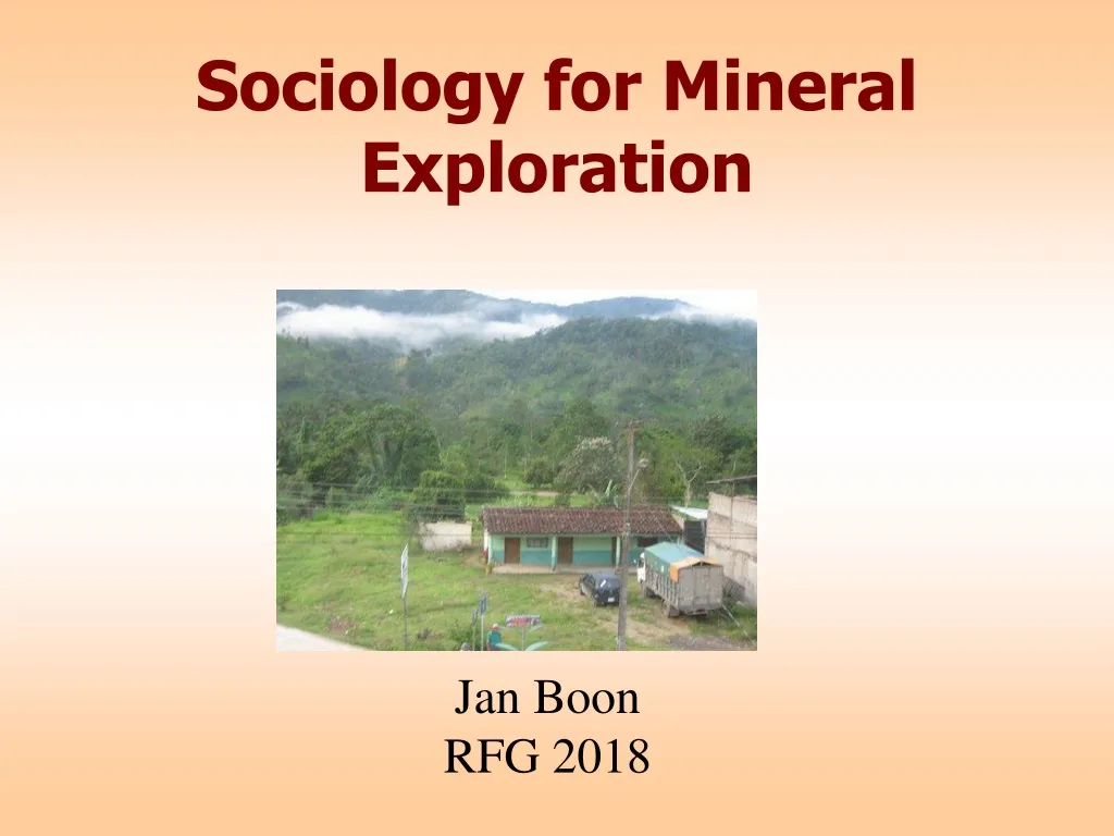 sociology for mineral e xploration