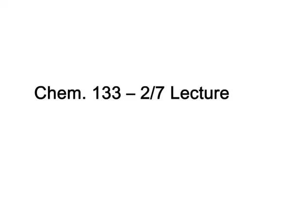 Chem. 133 2