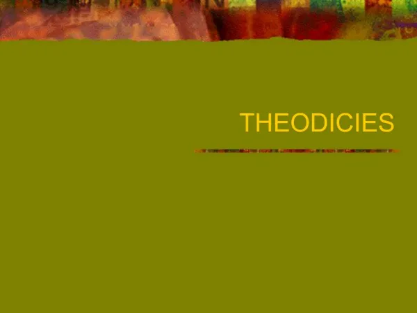 THEODICIES