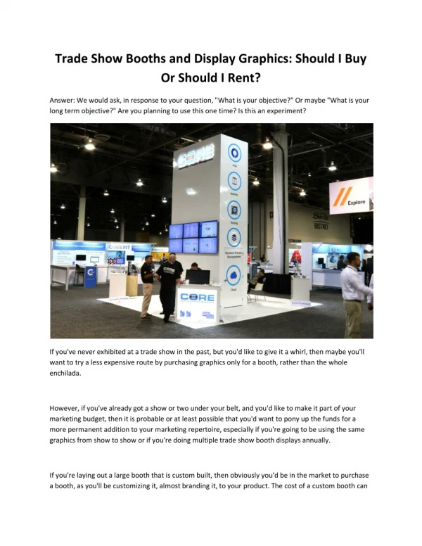 trade show booths and display graphics should