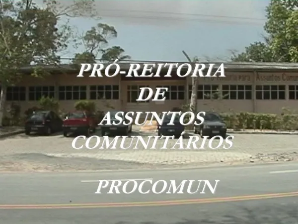 PR -REITORIA DE ASSUNTOS COMUNIT RIOS
