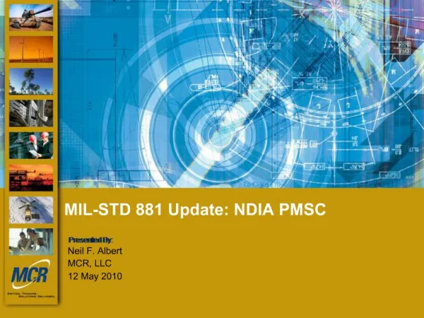 MIL-STD 881 Update: NDIA PMSC