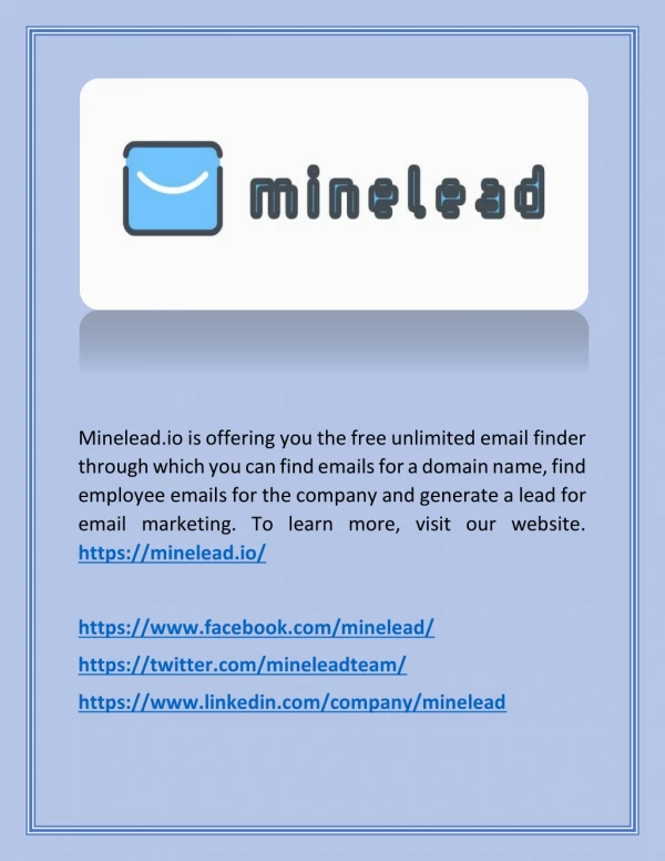 minelead io is offering you the free unlimited