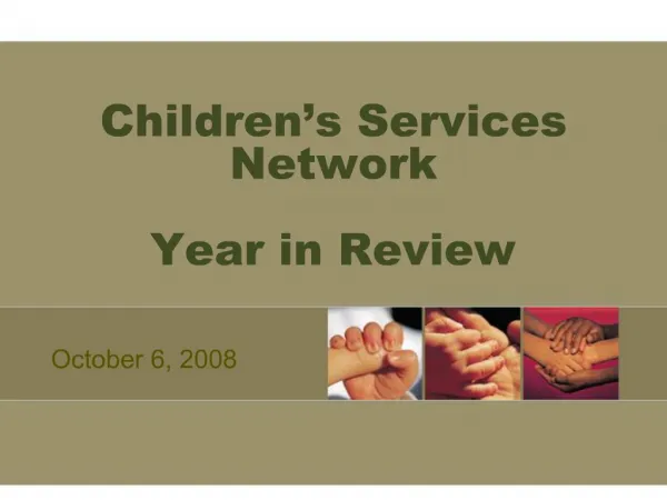 Children s Services Network Year in Review
