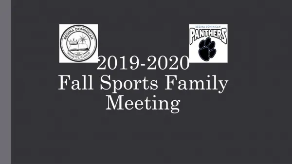 2019-2020 Fall Sports Family Meeting