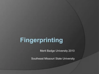 Fingerprinting - slide 1