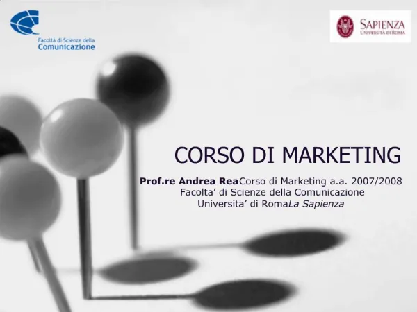 CORSO DI MARKETING