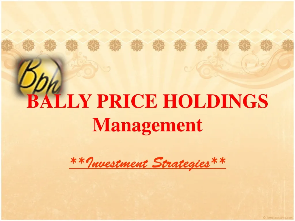 bally price holdings management