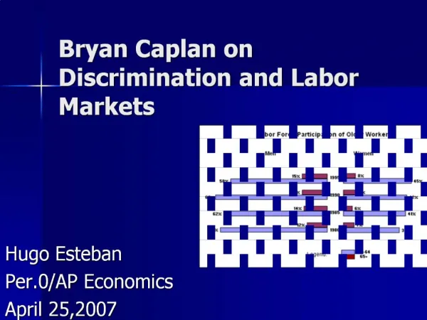 Bryan Caplan on Discrimination and Labor Markets