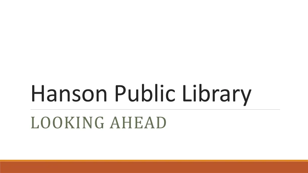 hanson public library