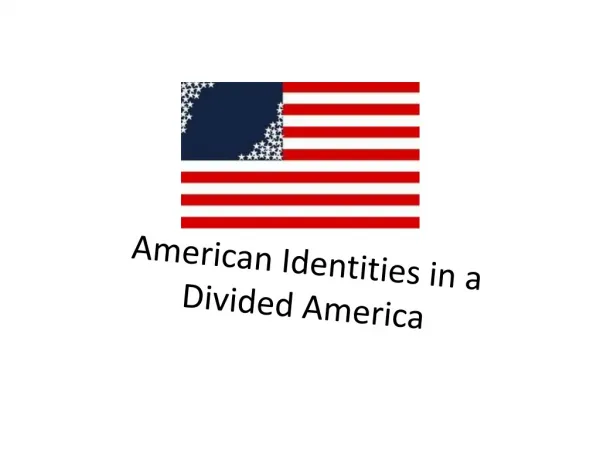 American Identities in a Divided America