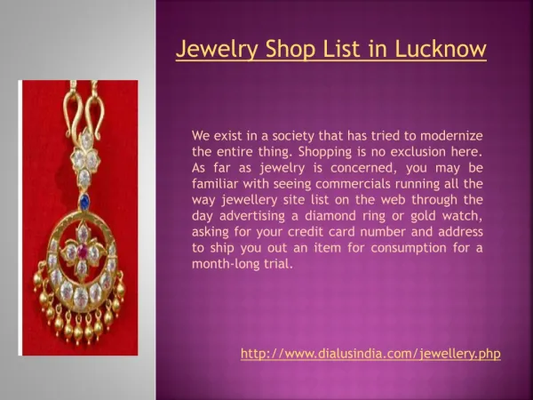 Jewelry Shops in Lucknow - Dial Us India