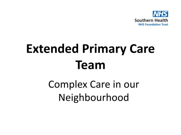 Extended Primary Care Team