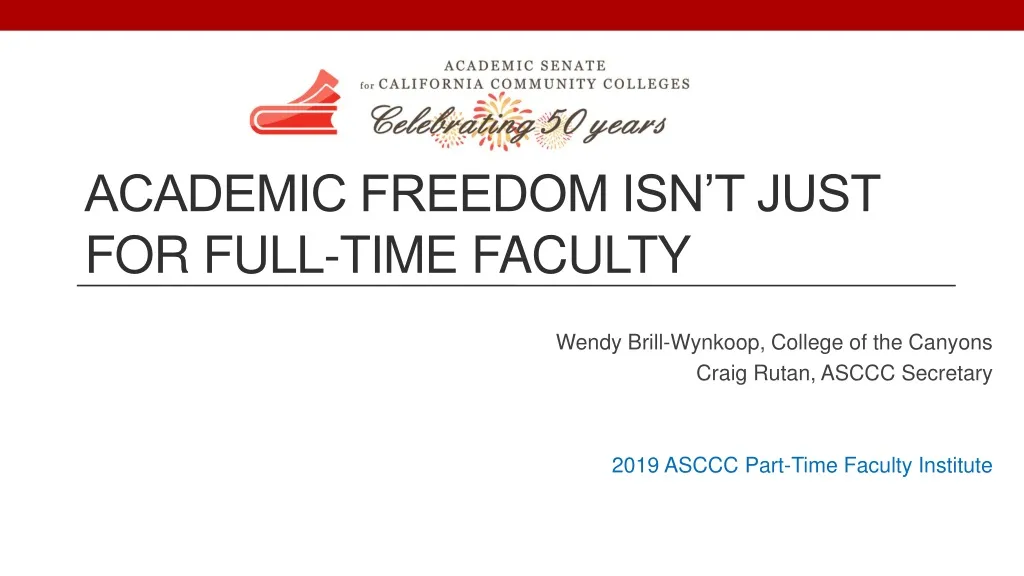 academic freedom isn t just for full time faculty