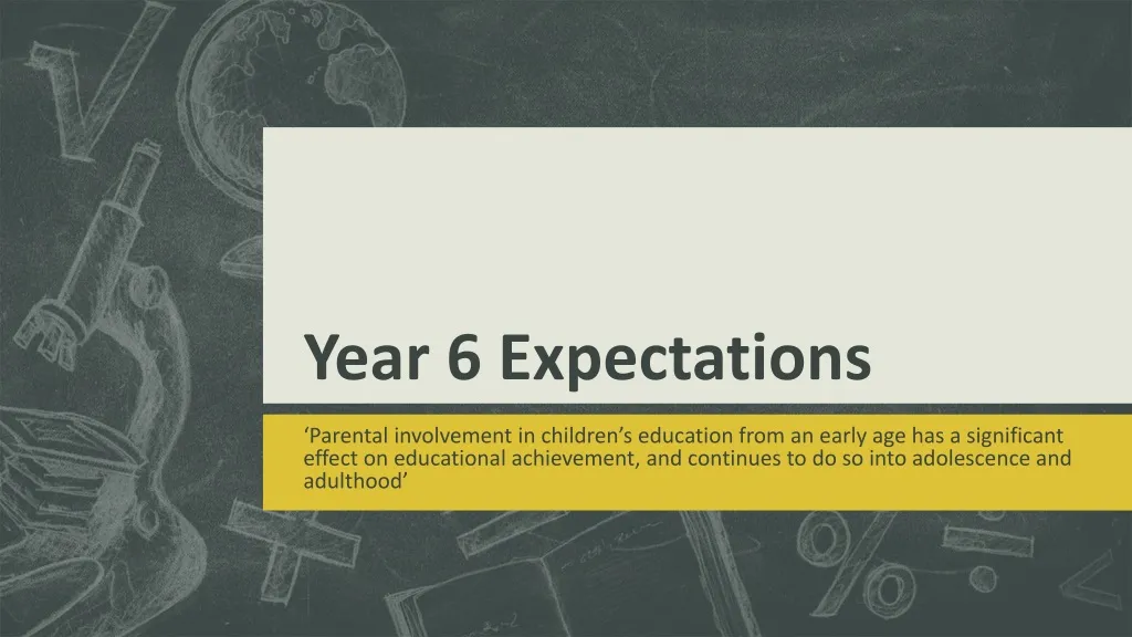 year 6 expectations