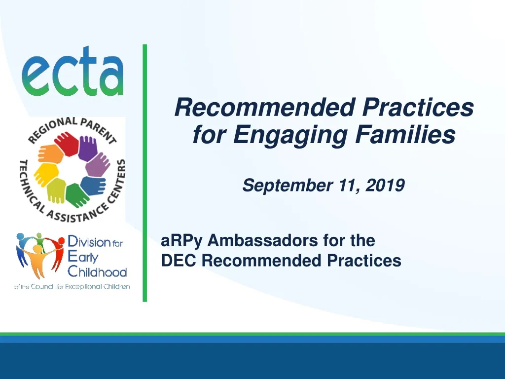 recommended practices for engaging families september 11 2019