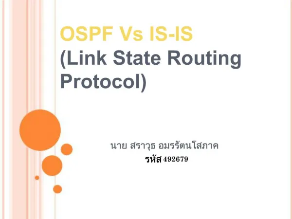 OSPF Vs IS-IS Link State Routing Protocol