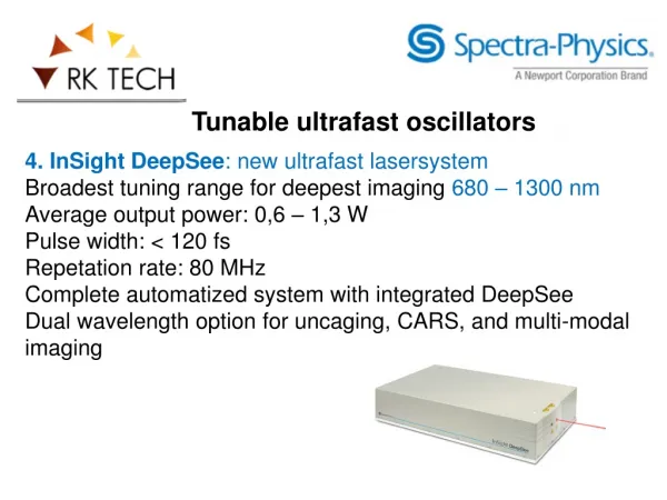 4. InSight DeepSee : new ultrafast lasersystem