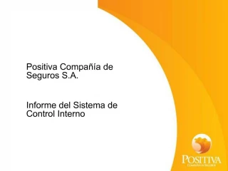 Positiva Compa a de Seguros S.A. Informe del Sistema de Control Interno - slide 1