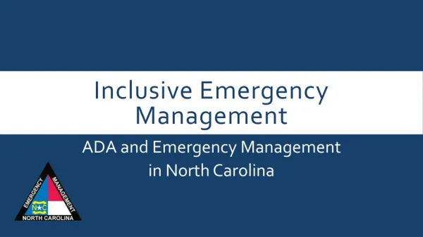 Inclusive Emergency Management